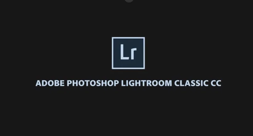 Lightroom icon on a black background