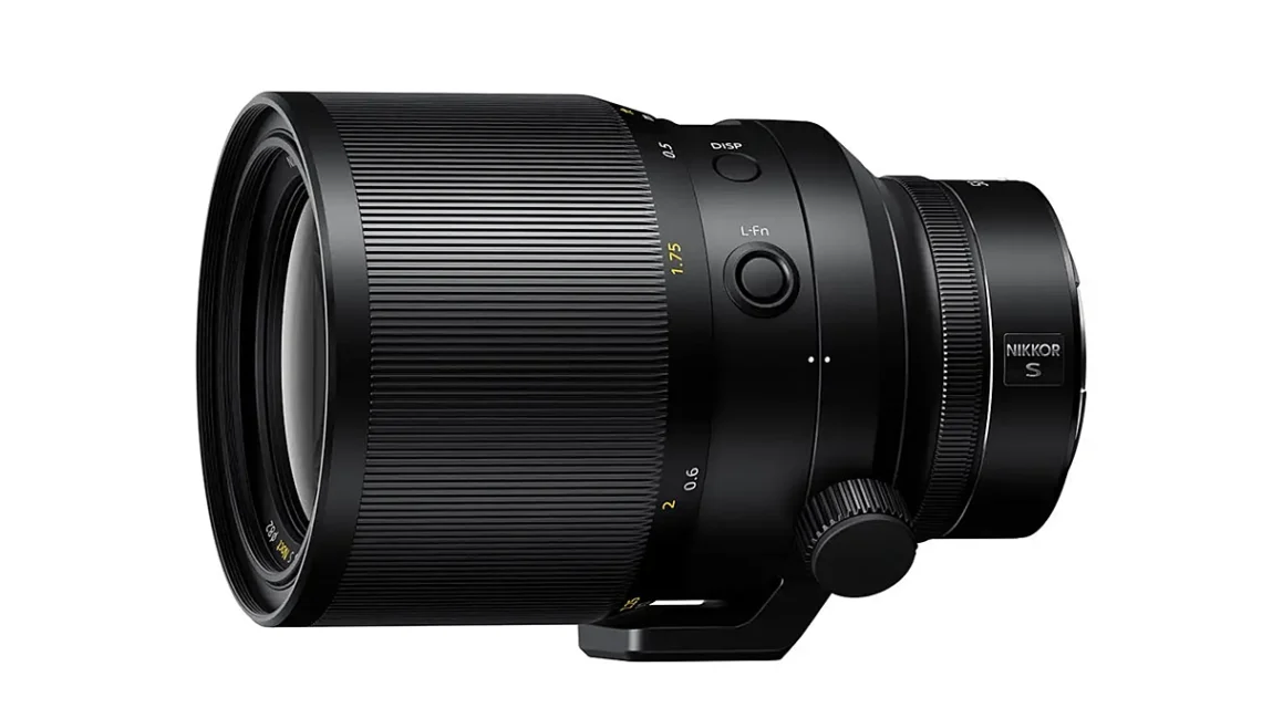 Nikon Nikkor Z 58mm F0.95 S Noct on white background.