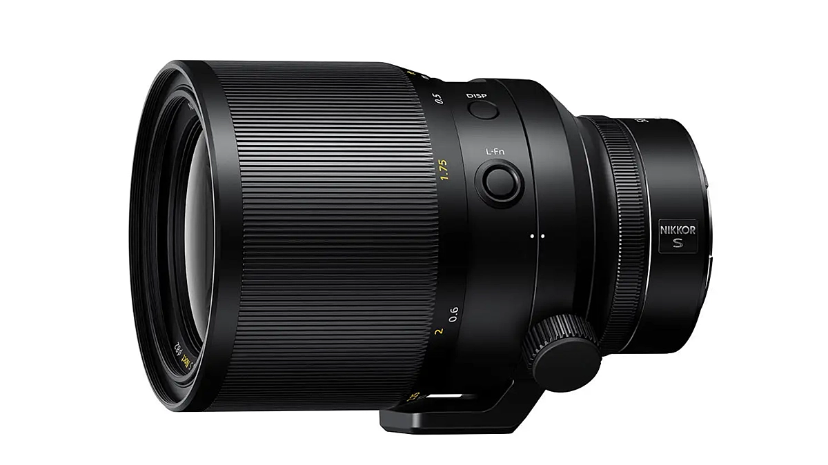 Nikon Nikkor Z 58mm F0.95 S Noct on white background.