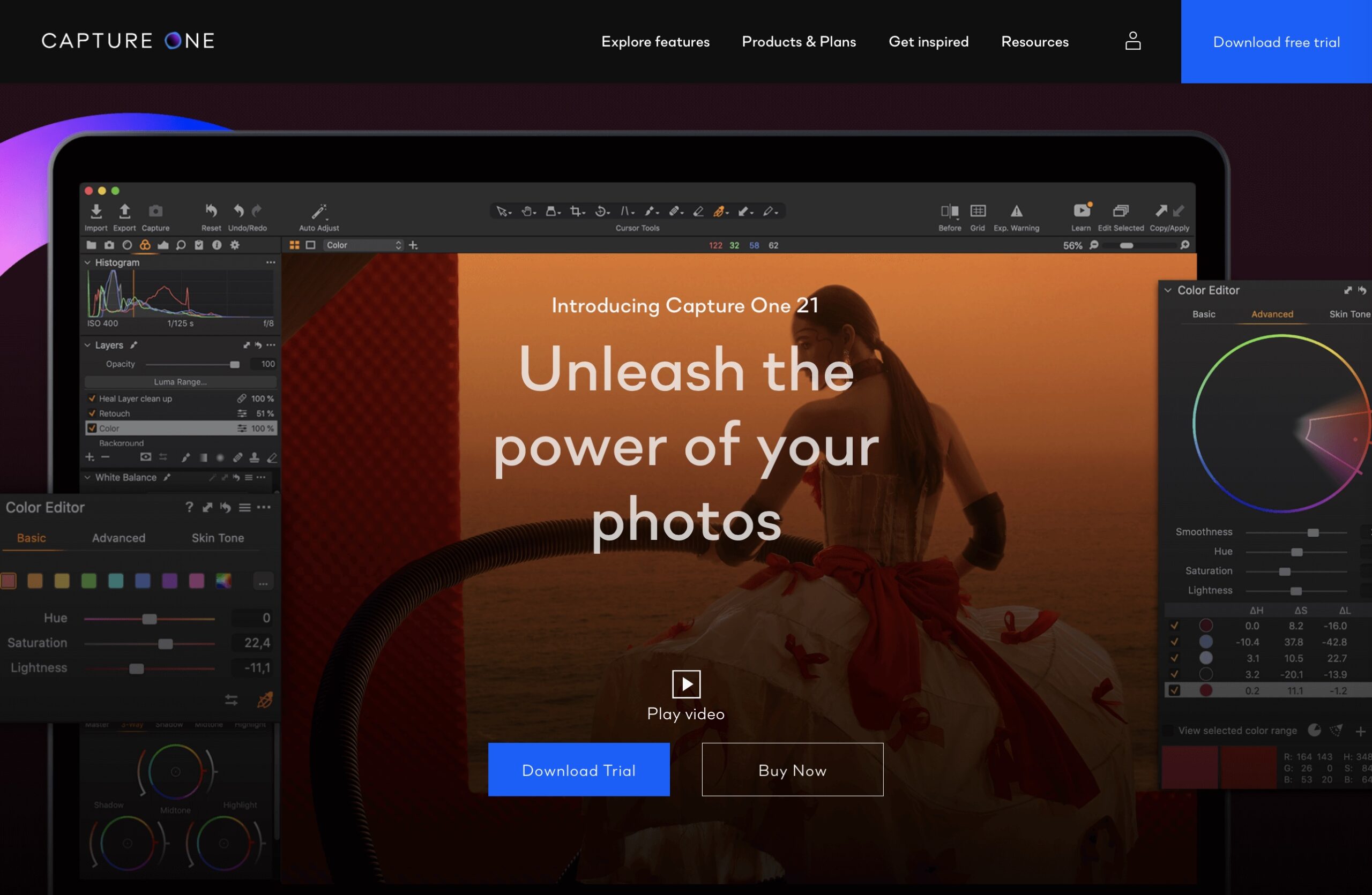 Capture One Pro 21 shown on an iMac