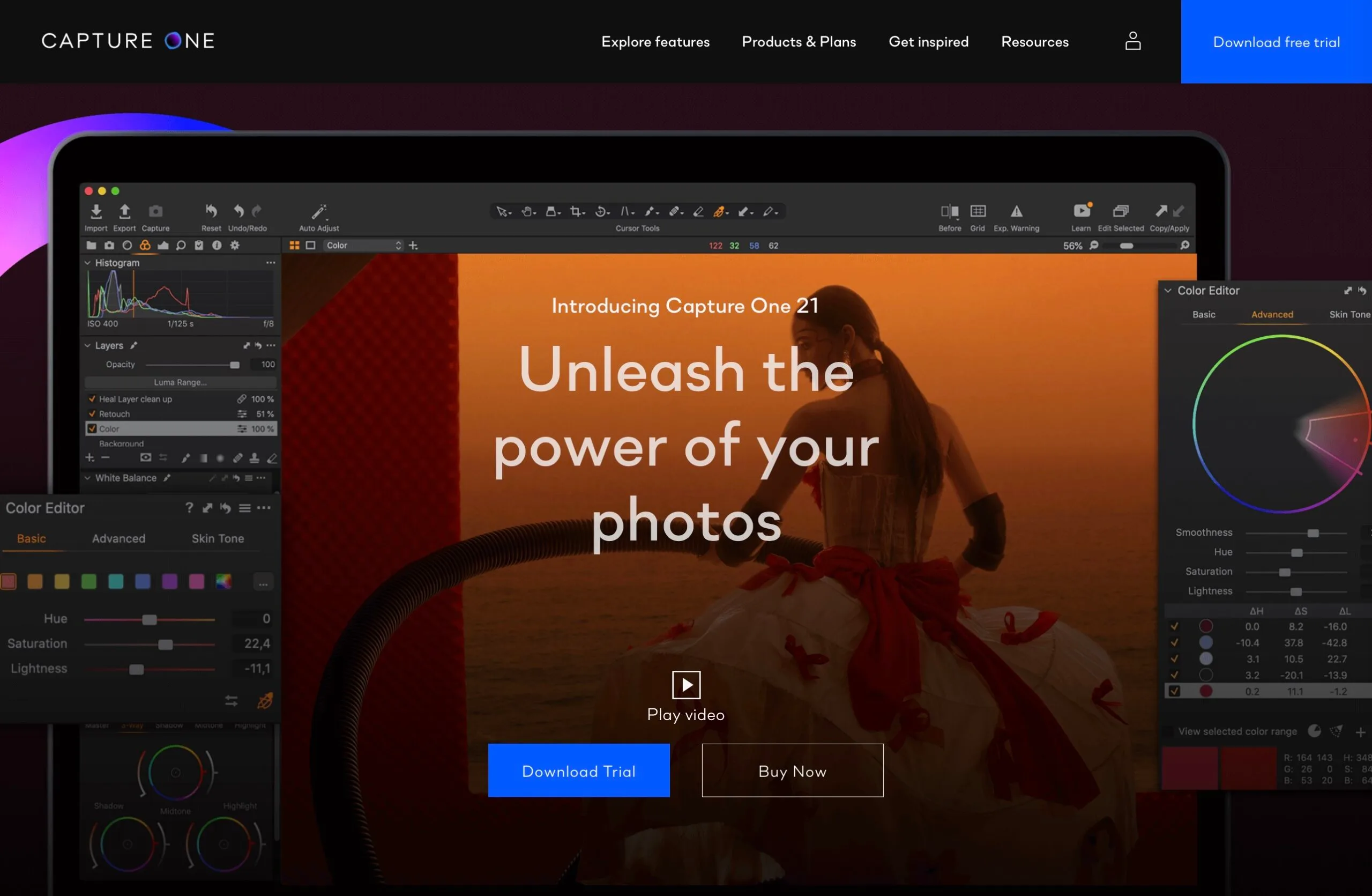 Capture One Pro 21 shown on an iMac