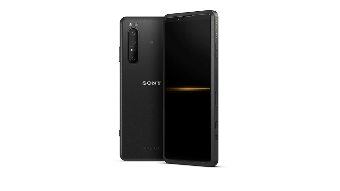 Sony Pro mobile front and rear.