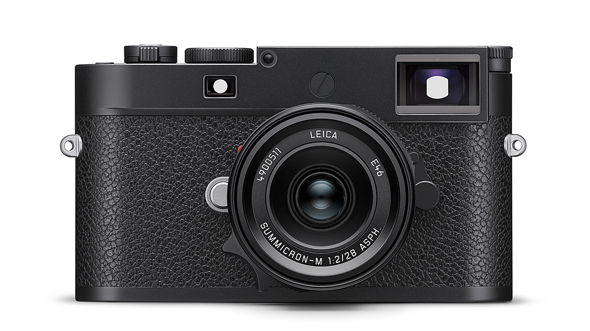 This is photo of the as yet unannounced Leica M11-P in black sporting the new 28mm F2 Summicron close focus lens.