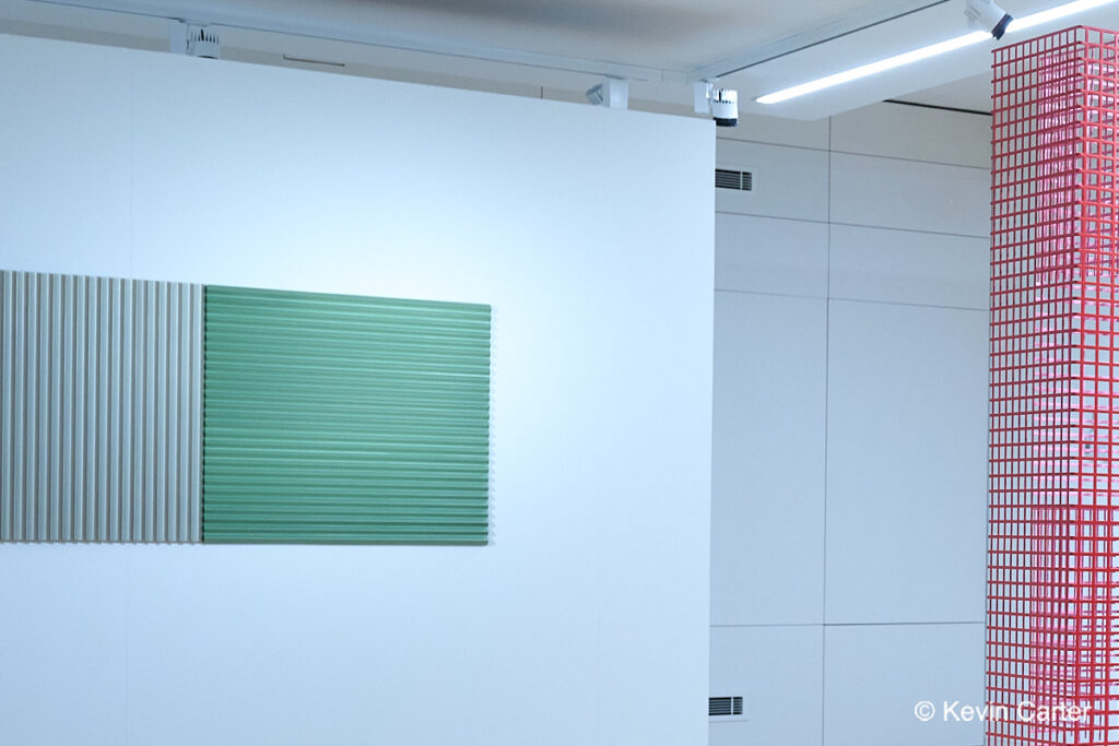 Close-up of artwork for demonstration of distortion