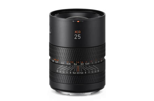 Hasselblad XCD 25mm f/2.5 V on white background
