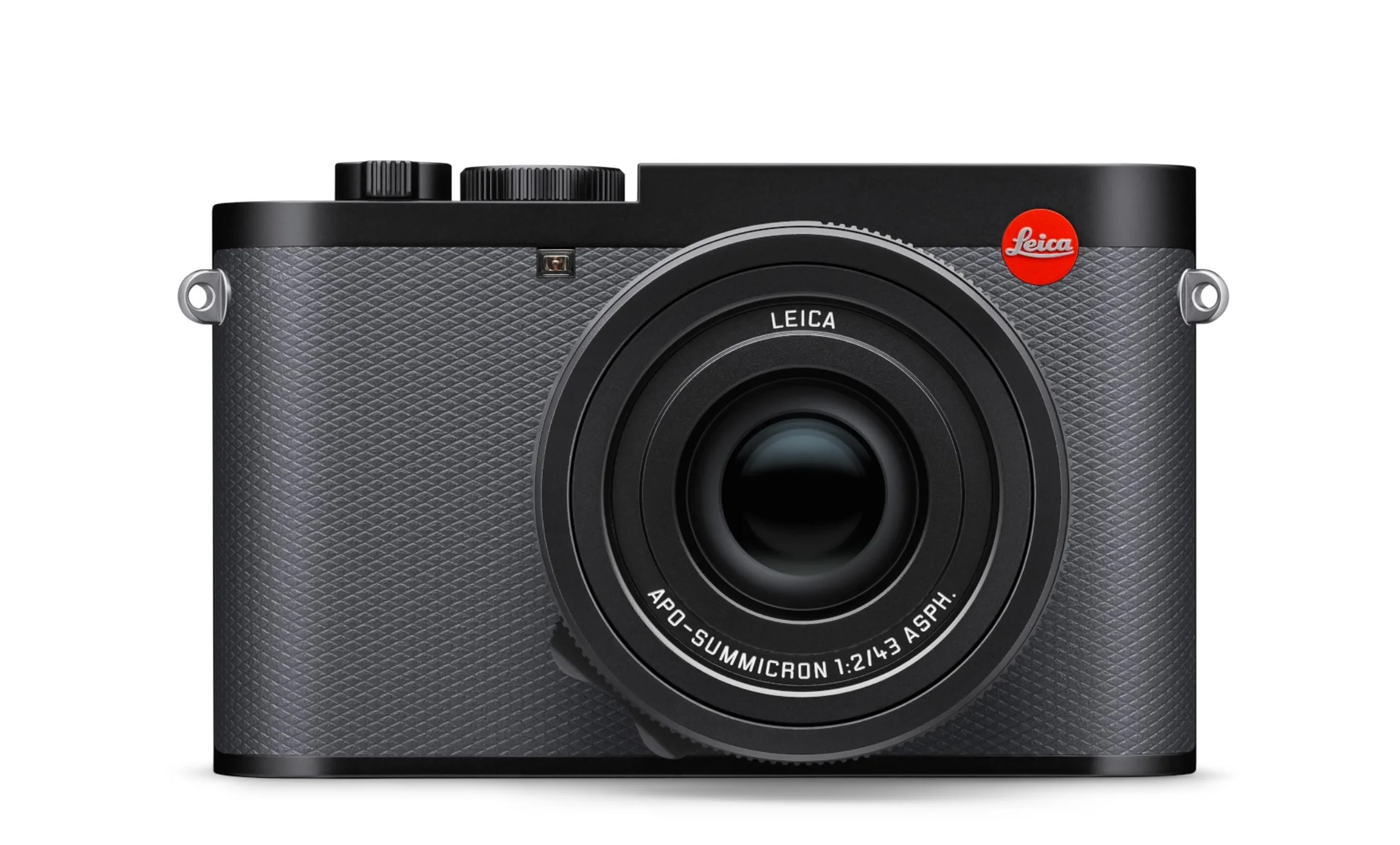 Leica Q3 43 with its distinctive yet subtle grey leather cover.