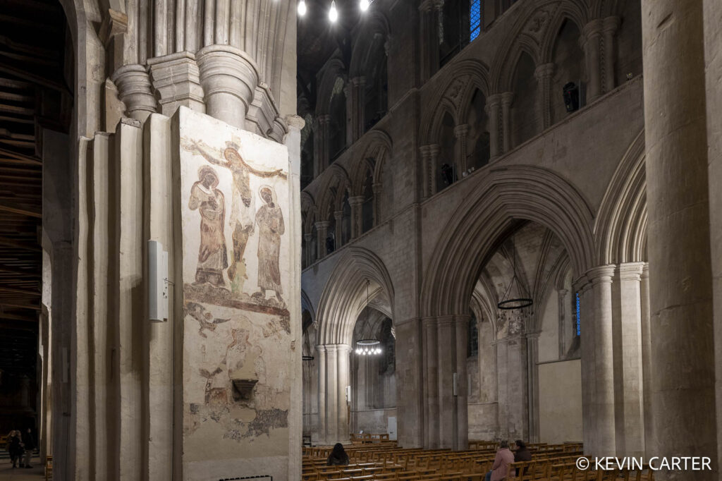 Muriaal on a column in a cathedral