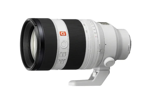 sony 50-150mm f2 lens on a white background