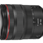Canon 24-105mm zoom lens on a white background