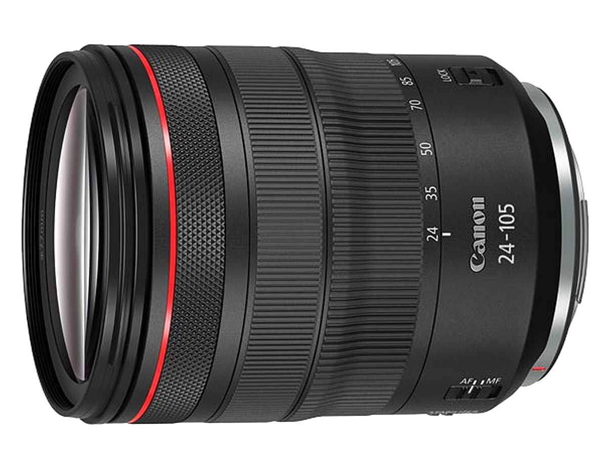 Canon 24-105mm zoom lens on a white background