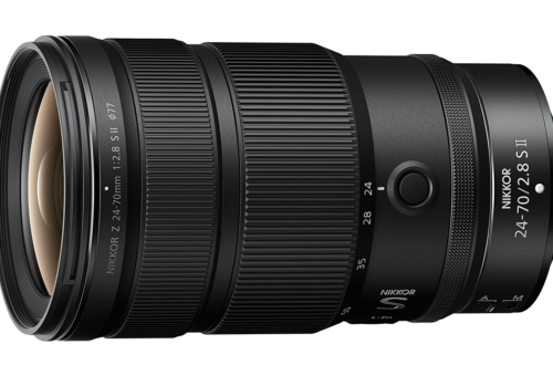 Nikon 24-70mm f2.8 II zoom on a white background