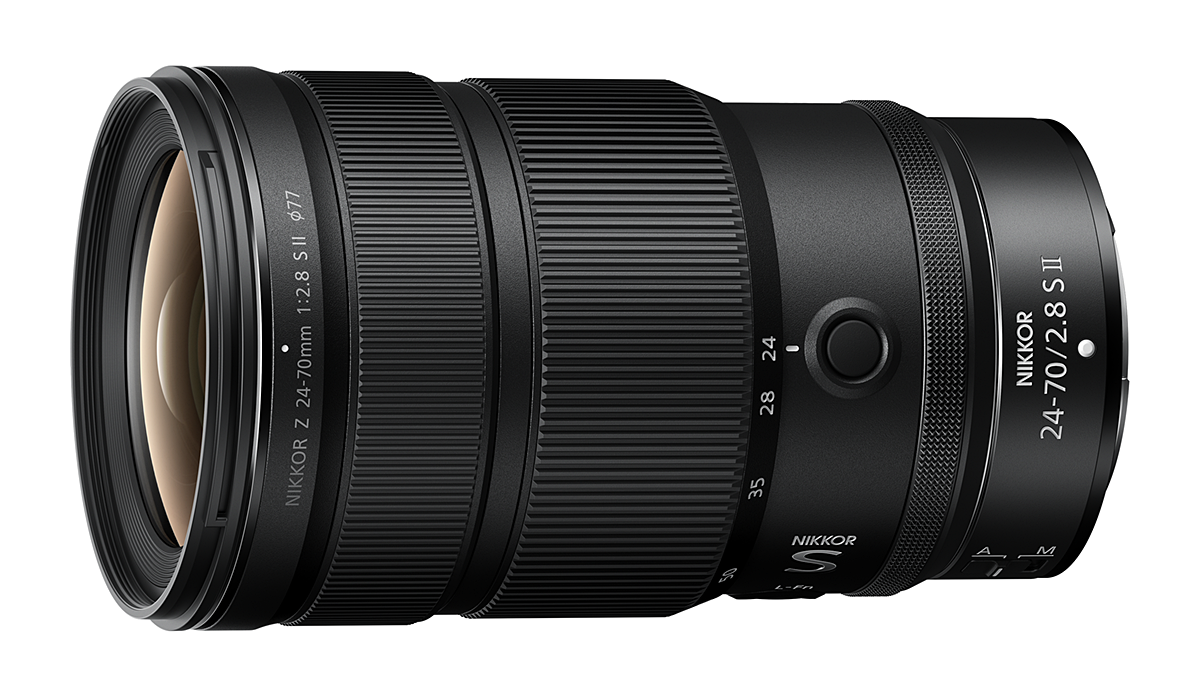 Nikon 24-70mm f2.8 II zoom on a white background