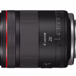 Canon hybrid 20mm lens on a white background