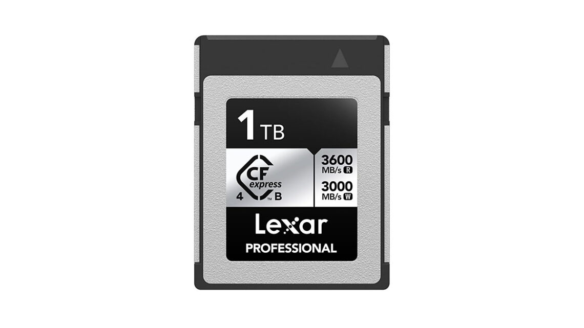A memory card made by Lexar on a white background.