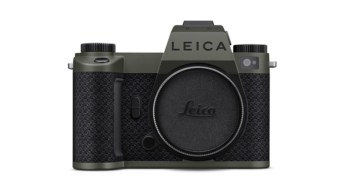 Green coloured mirrorless camera