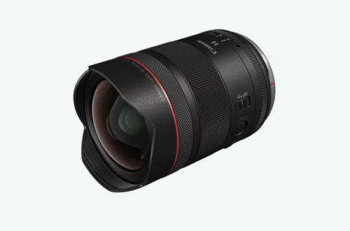 Canon 14mm F1.4L VCM lens on a white background