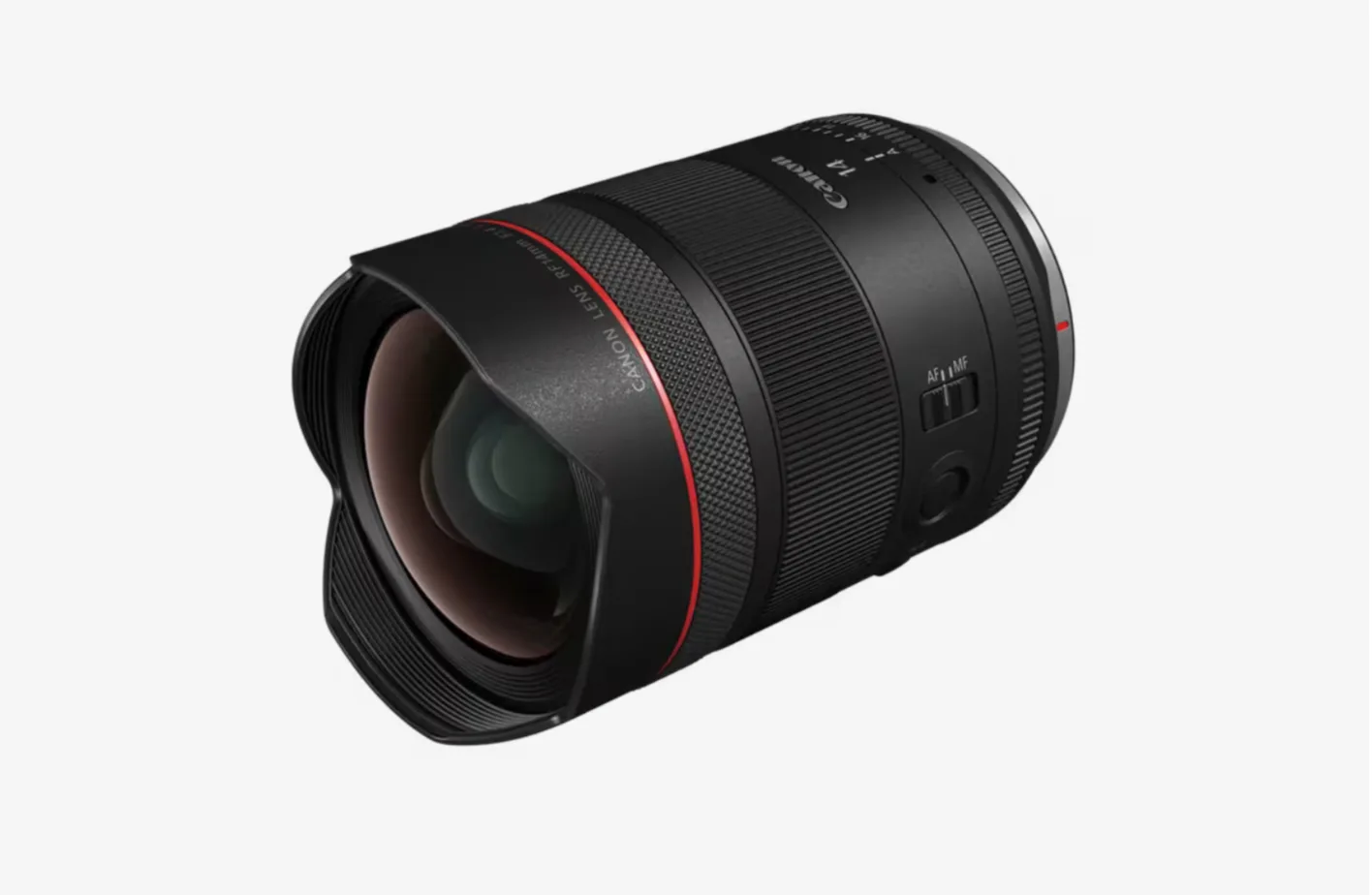 Canon 14mm F1.4L VCM lens on a white background