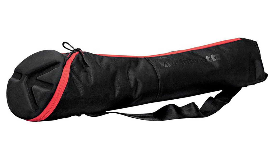 Black trippod bag on aa white background