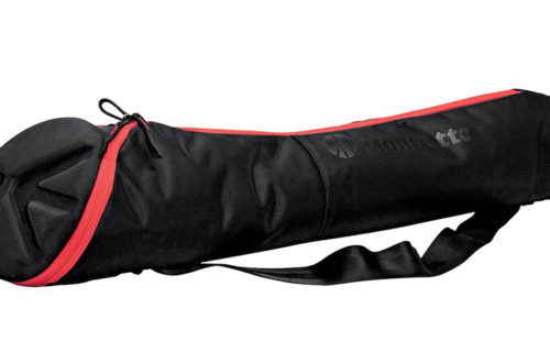 Black trippod bag on aa white background