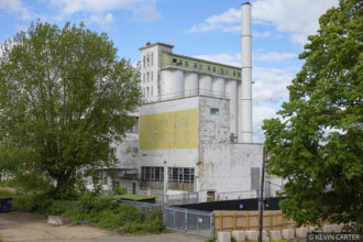 Old dissued grain silo