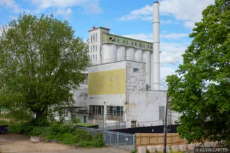 Old dissued grain silo