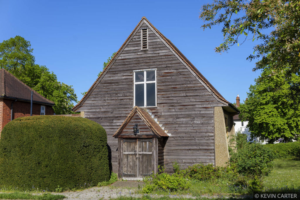 Arts & Crafts style clapboard church