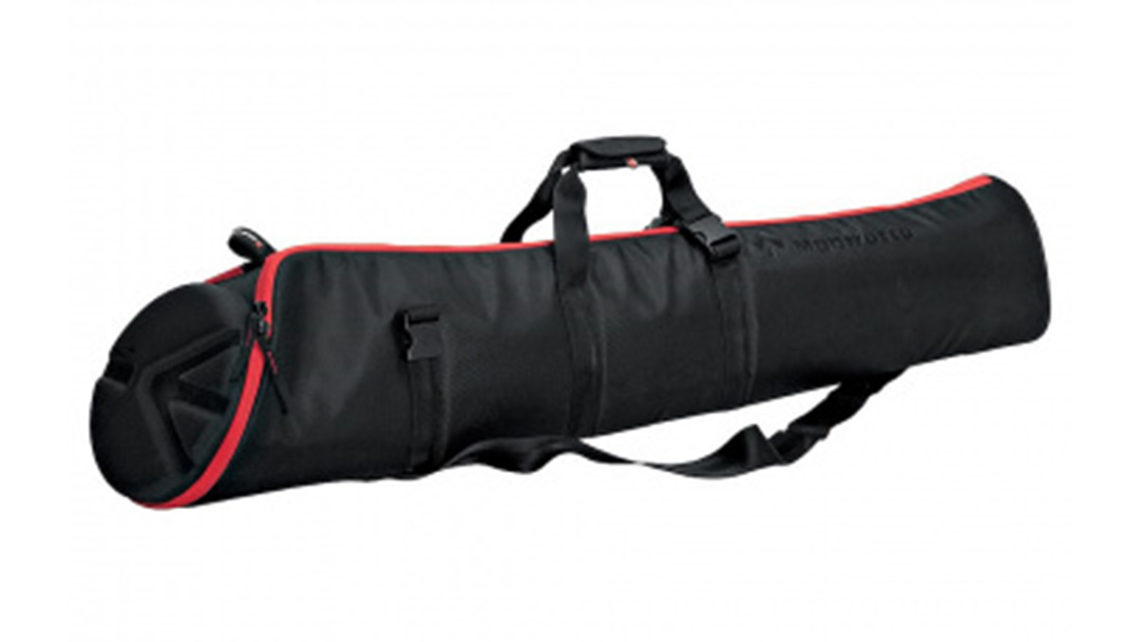 black tripod bag on a white background
