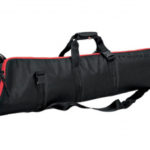 black tripod bag on a white background
