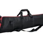 black tripod bag on a white background